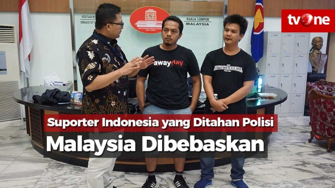 2 Suporter Indonesia yang Ditahan Polisi Malaysia Dibebaskan