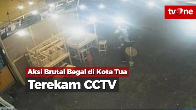 Aksi Brutal Begal di Kota Tua Terekam CCTV