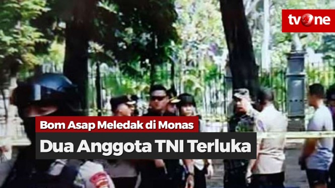 Granat Asap Meledak di Monas, Dua Anggota TNI Terluka