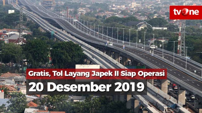 Gratis, Tol Layang Japek II Siap Operasi 20 Desember 2019