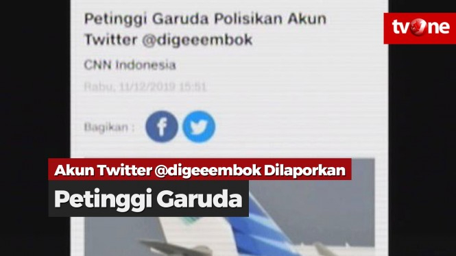 Petinggi Garuda Laporkan Akun Twitter @digeeembok