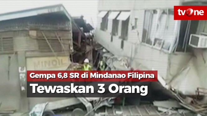 Gempa 6,8 SR di Mindanao Filipina Tewaskan Tiga Orang