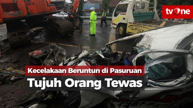 Kecelakaan Beruntun di Pasuruan, Tujuh Orang Tewas
