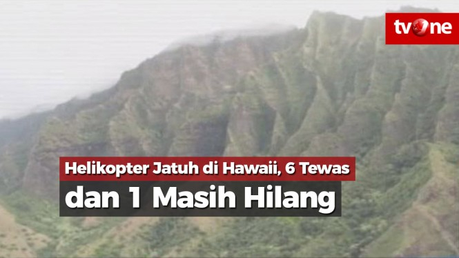 Helikopter Jatuh di Hawaii, 6 Korban Tewas dan Satu Hilang