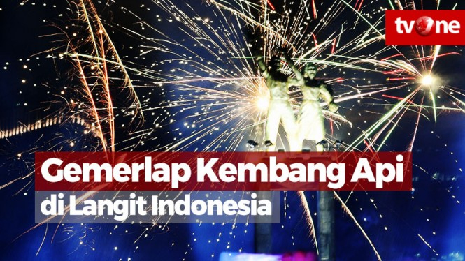 Meriah, Indonesia Pesta Kembang Api Sambut Tahun Baru 2020