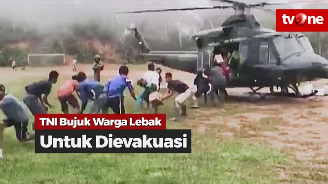 TNI Bujuk Warga Lebak yang Bertahan Agar Mau Dievakuasi