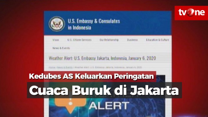 Kedubes AS Keluarkan Peringatan Cuaca Buruk di Jakarta