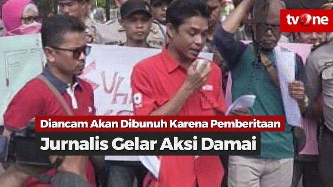 Puluhan Jurnalis Gelar Aksi Damai di Depan Mapolda Aceh