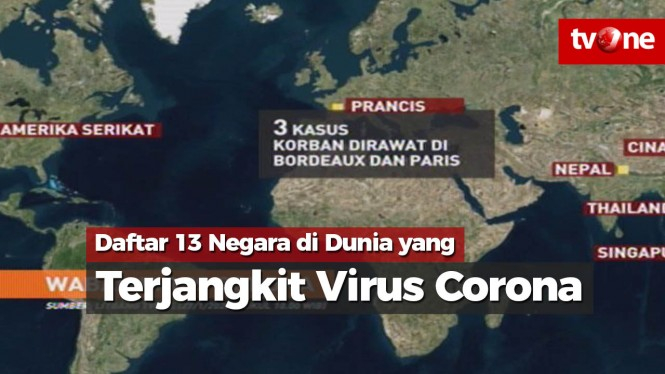 Daftar 13 Negara di Dunia yang Terjangkit Virus Corona