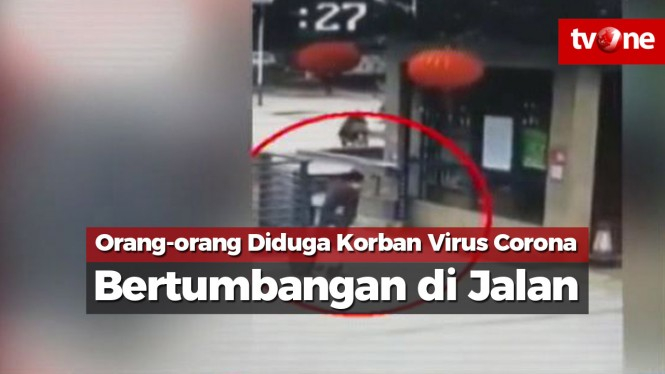 Orang-orang Diduga Korban Virus Corona Bertumbangan di Jalan