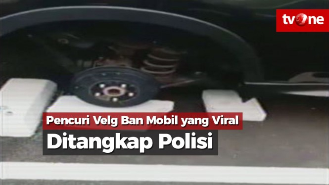 Pencuri Velg Ban Mobil yang Viral di Medsos Ditangkap Polisi