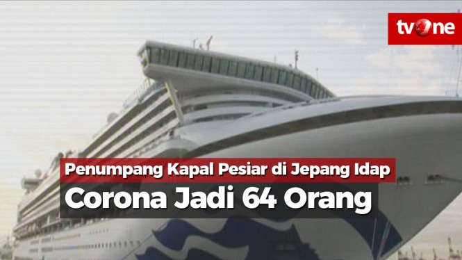 Penumpang Kapal Pesiar di Jepang Idap Corona Jadi 64 Orang