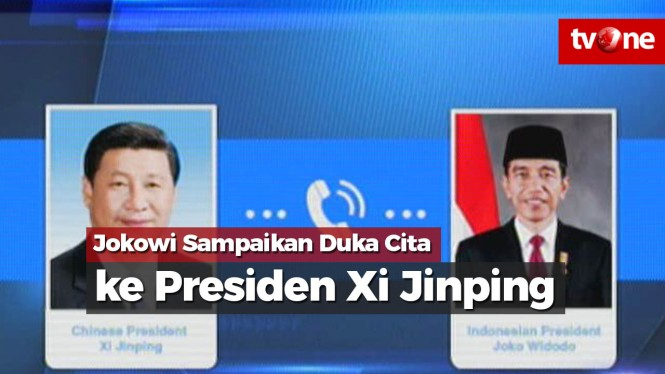 Jokowi Sampaikan Duka Cita ke Presiden China Xi Jinping