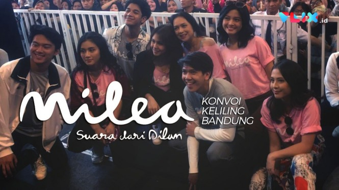 HEBOH!! Milea & Dilan Konvoi Keliling Bandung Naik Bandros!