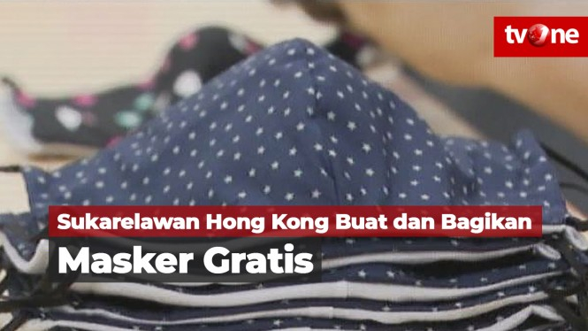 Sukarelawan Hong Kong Produksi Masker Gratis