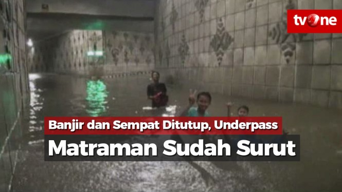 Underpass Matraman Banjir dan Sempat Ditutup Sudah Surut