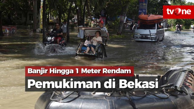 Banjir Hingga 1 Meter Rendam Sejumlah Pemukiman di Bekasi