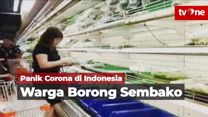 Panik Corona di Indonesia, Warga Borong Sembako