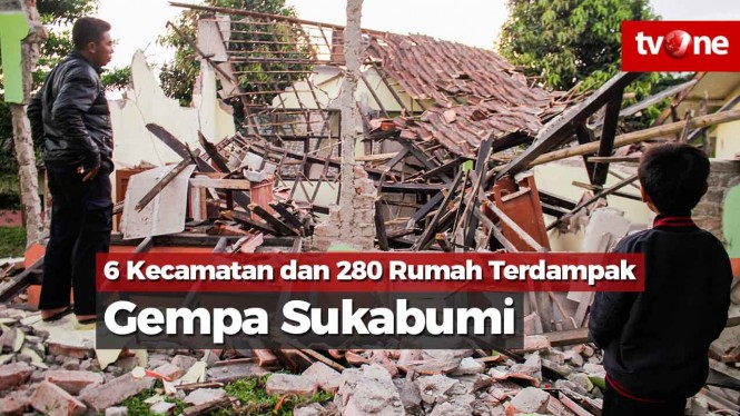 Enam Kecamatan Terdampak Gempa Sukabumi, 280 Rumah Rusak