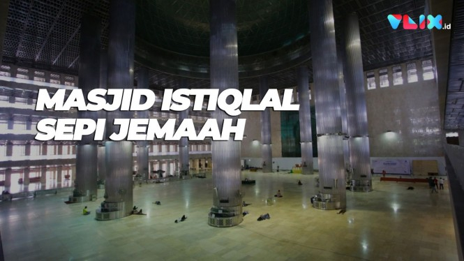 Suasana Masjid Istiqlal Sepi Jemaah Imbas Virus Corona