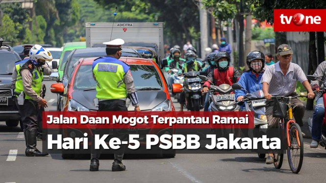 Hari Kelima PSBB Jakarta, Jalan Daan Mogot Terpantau Ramai