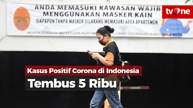 Kasus Positif Corona di Indonesia Tembus 5 Ribu