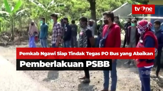 Pemkab Ngawi Tindak Tegas PO Bus yang Abaikan PSBB