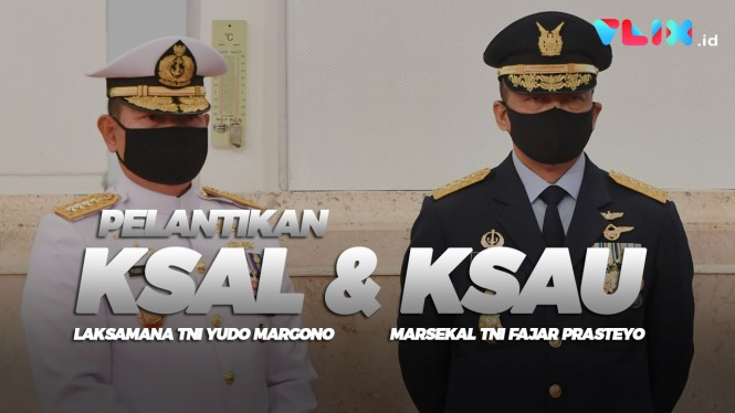Jokowi Lantik Yudo Margono Jadi KSAL dan KSAU Fajar Prasetyo