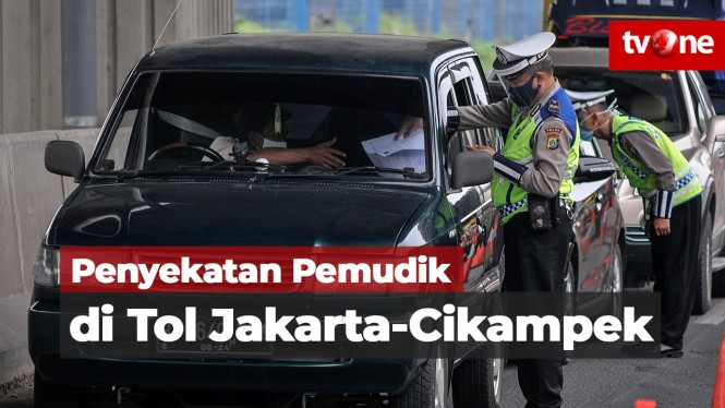 Polisi Razia Pemudik yang Akan Keluar dari Wilayah Jakarta