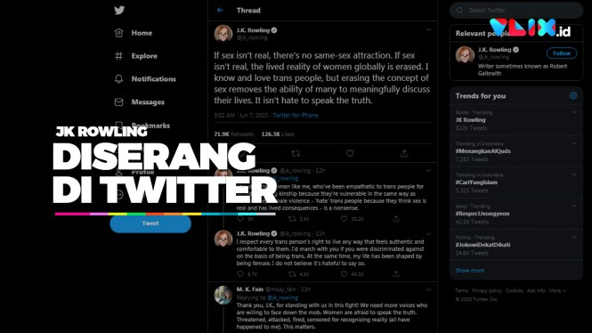 JK Rowling Diserang Warganet di Twitter, Kenapa?