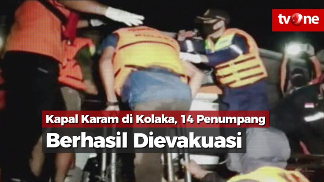 Kapal Karam di Kolaka, 14 Penumpang Berhasil Dievakuasi