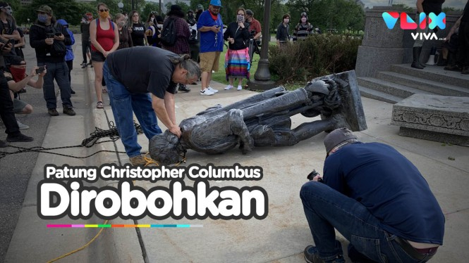 Giliran Patung Columbus Jadi Sasaran Perusuh di AS