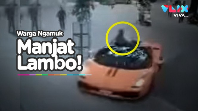 Sok Pamer Pacar, Supir Lamborghini Dikeroyok Warga