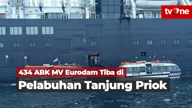 434 ABK MV Eurodam Tiba di Pelabuhan Tanjung Priok