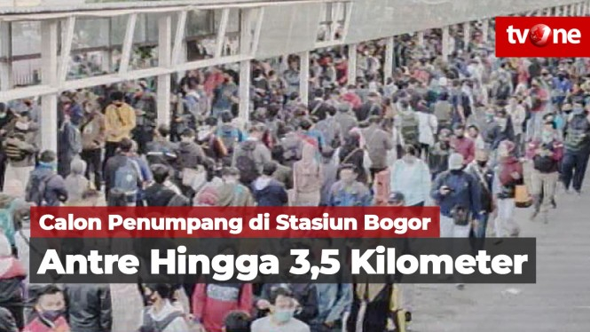 Calon Penumpang di Stasiun Bogor Antre 3,5 Kilometer