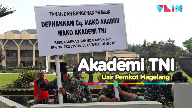 Akademi TNI Pasang Patok di Kantor Wali Kota Magelang