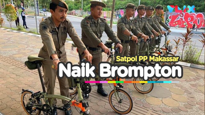 Viral Satpol PP Makassar Naik Brompton Seharga Rp90 Juta