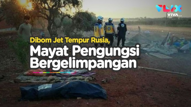 Detik-detik Jet Tempur Rusia Bombardir Kamp Pengungsi Suriah