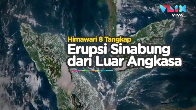 Erupsi Gunung Sinabung Tertangkap Satelit Luar Angkasa