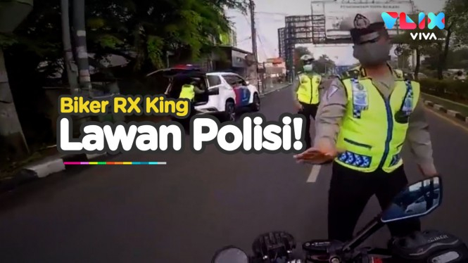 Kena Tilang, Biker RX King Hampir Adu Jotos Sama Polisi