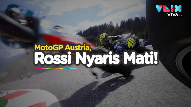 Video Motor Nyaris Timpa Valentino Rossi di MotoGP Austria