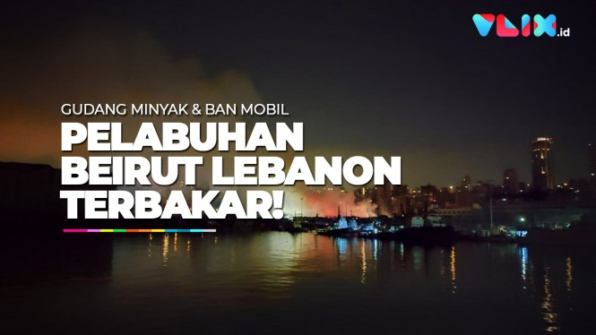 Momen KRI Hasanuddin TNI-AL Bantu  Pemadam Lebanon