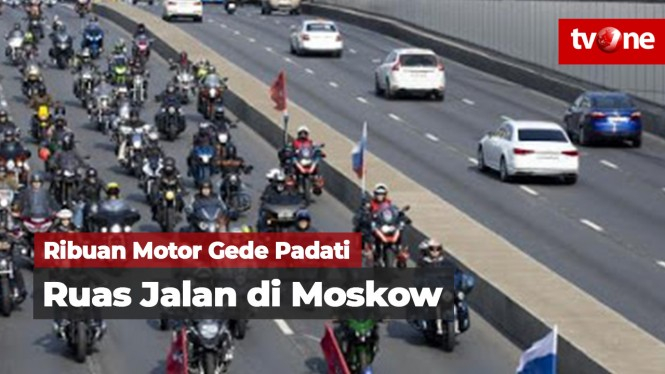 Ribuan Pengendara Motor Gede Padati Ruas Jalan Moskow
