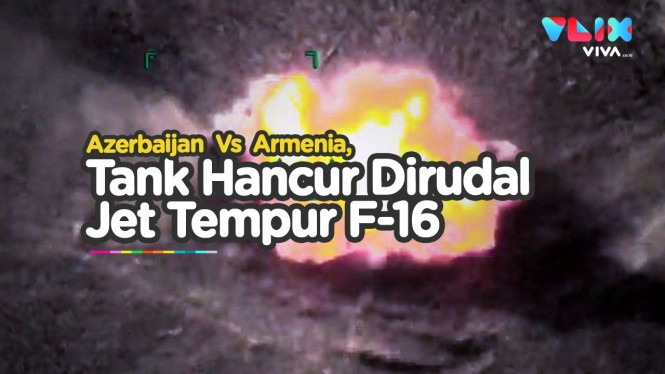 Bantu Azerbaijan, Jet Tempur Turki Gempur Habis Tank Armenia