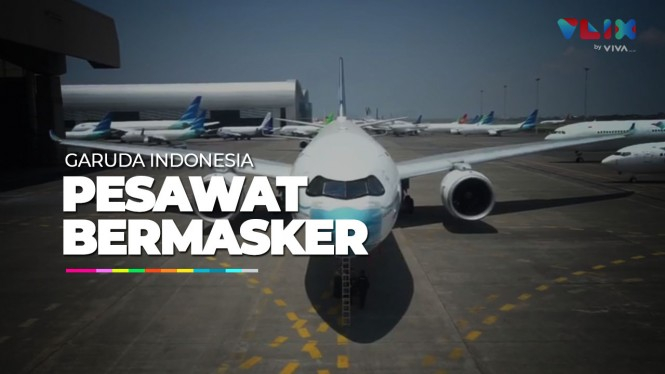 Pertama di Indonesia: Pesawat Airbus A330 Bermasker