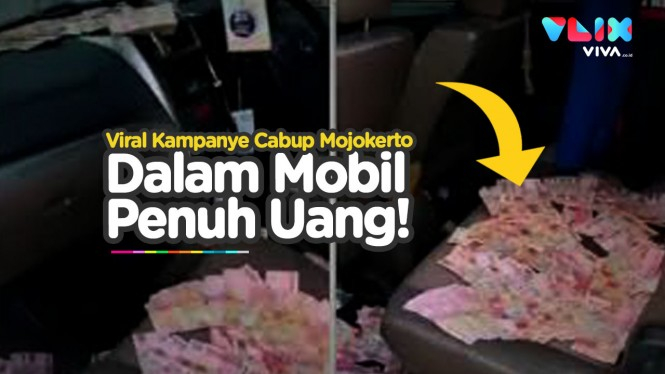 Viral Isi Mobil Kampanye Calon Bupati Mojokerto Penuh Uang