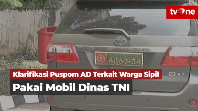 Klarifikasi Puspom AD Terkait Warga Sipil Pakai Mobil TNI
