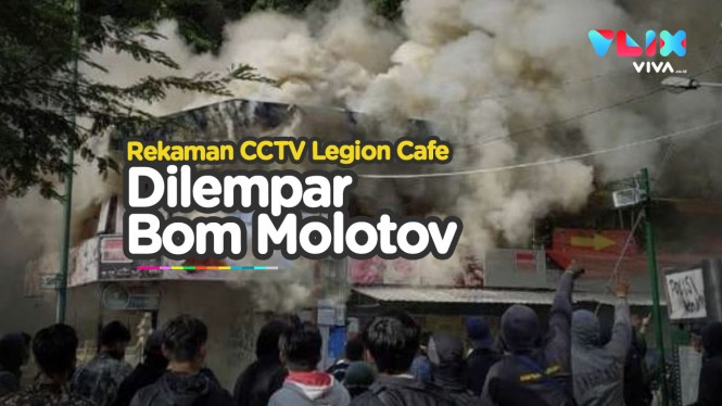 Rekaman CCTV Legion Cafe Malioboro Dilempar Bom Molotov
