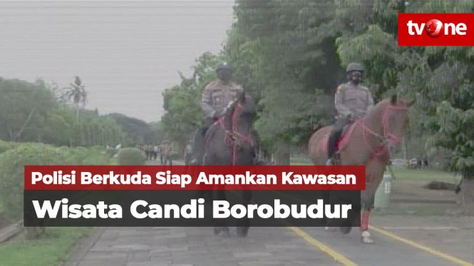Polisi Berkuda Siap Amankan Kawasan Wisata Borobudur
