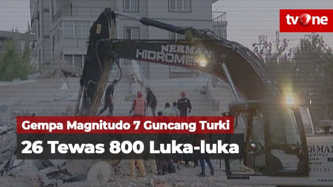 Gempa Turki, 26 Orang Tewas 800 Lainnya Terluka
